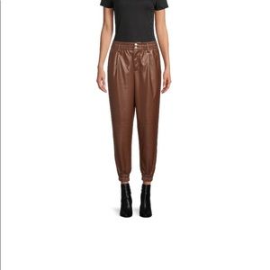 Faux leather joggers size 9